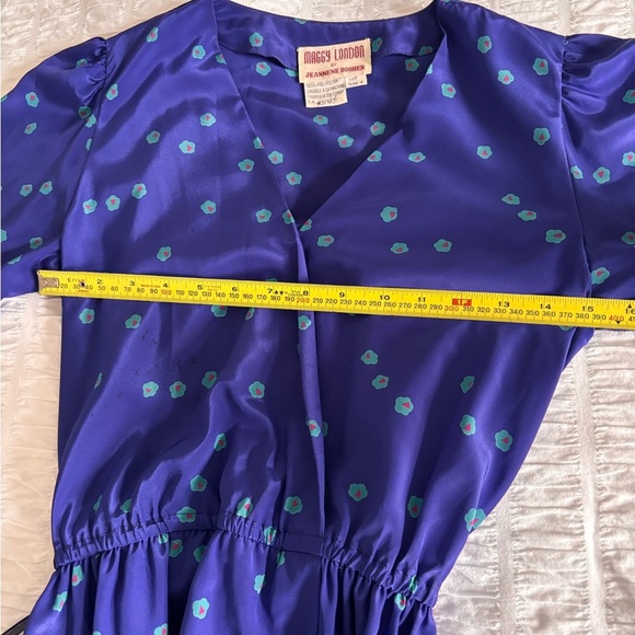 Vintage Maggie London Purple/Blue Dress - Picture 6 of 8